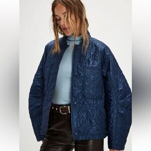 NWT Free People Damson Madder Reversible Bomber